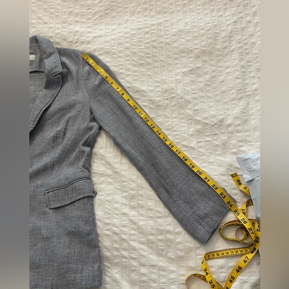 ZARA Basics Lightweight Blazer Jacket Grey XL fits sz L best - Picture 9 of 9